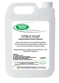  CITRUS SOAP is a non beaded liquid soap for use in all industries. 


